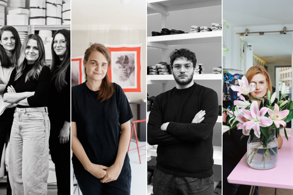 Markéta Kalivodová, Lucie Vasilová a Lenka Záhorková- designérky studia Nalejto, Eliška Lhotská, Salvátor Soška a Lucie Kutálková