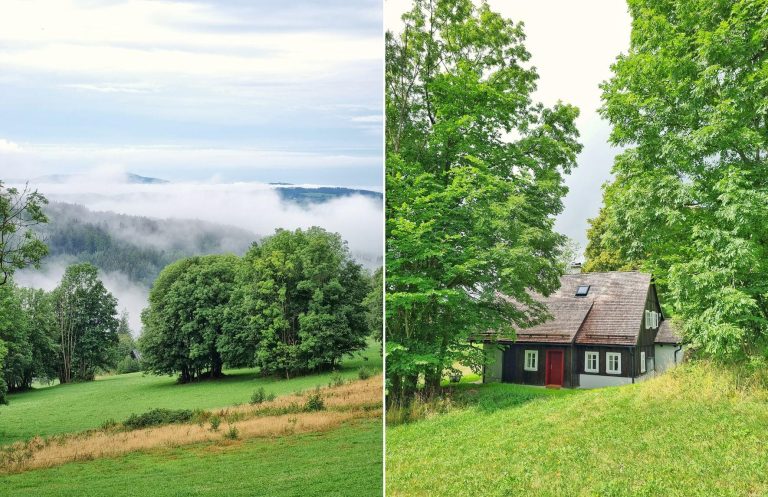Chaloupka je dost daleko od silnice, abyste opravdu mohli nasávat klid přírody