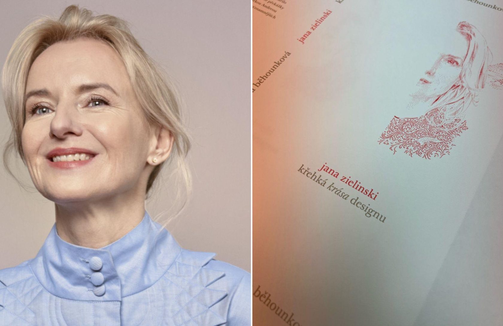 Jana Zielinski a přebal knihy Křehká krása designu