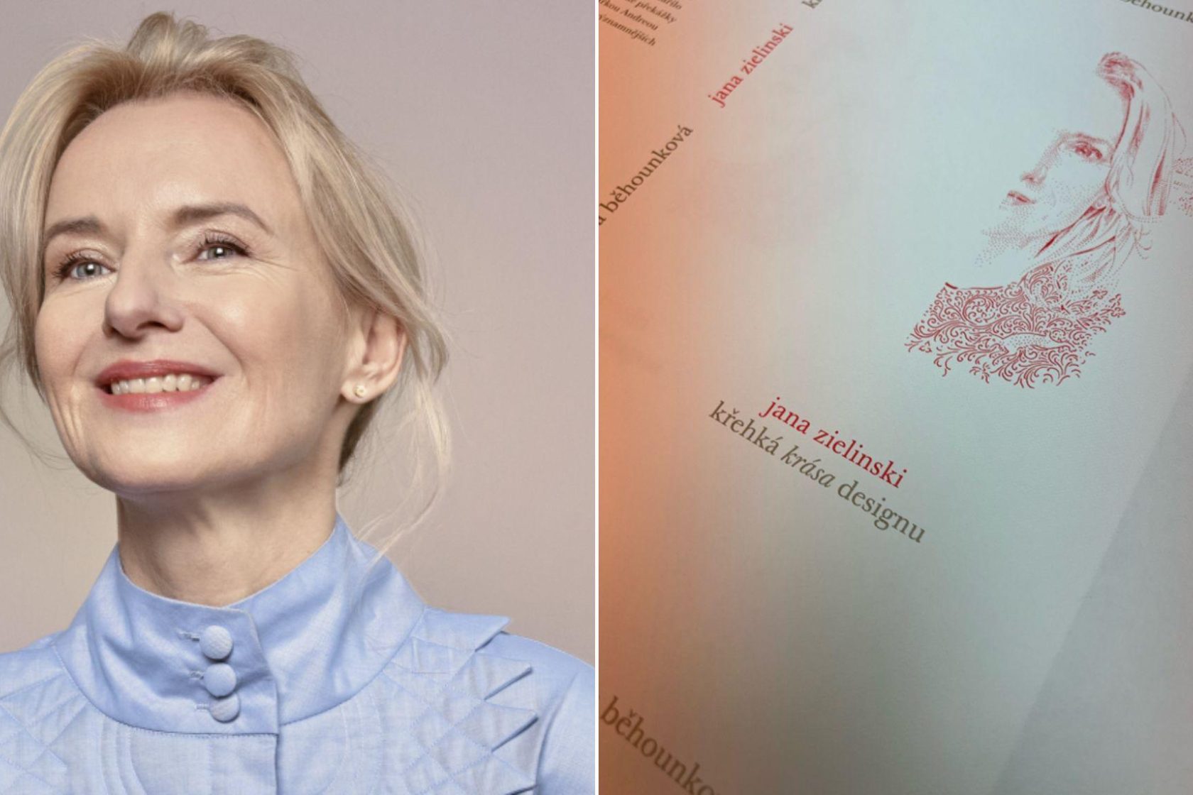 Jana Zielinski a přebal knihy Křehká krása designu
