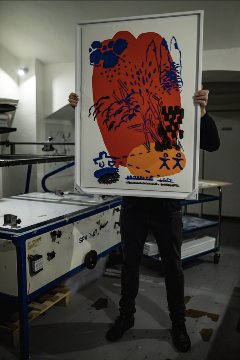 Hotová a zarámovaná grafika pro výstavu Paradise Lost