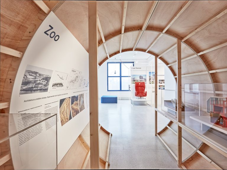 Pohled do expozice “1956-1989: Architektura všem”. Kurátorka Helena Huber-Doudová, foto: Peter Fabo, 2022, NGP