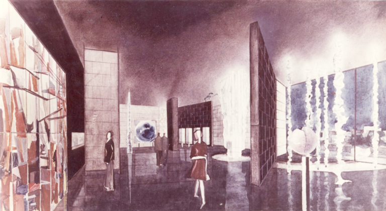 Návrh výstavy EXPO 67, Montreal, Zdenka Novotná, František Cubr, Josef Hrubý, Zdeněk Pokorný, 1967, soukromý archiv