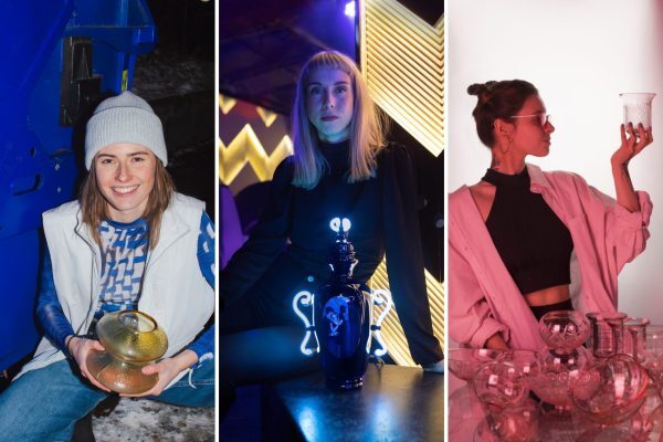 Nadané české sklářky: Hana Vopravilová, Dominika Pertýlová a Karolína Vorlíková.