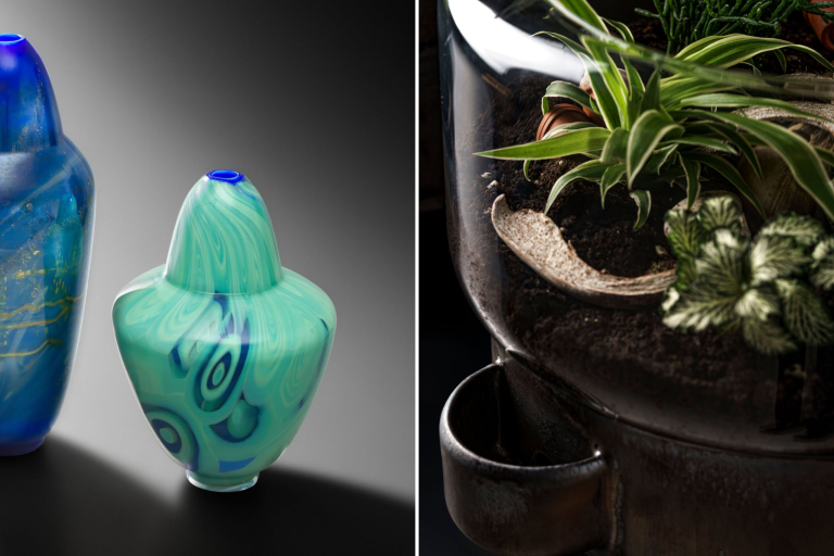 Skleněné vázy a Plantárium od produktového a 3D designéra Antonína Koška, který je nyní součástí designérského týmu Lasvitu